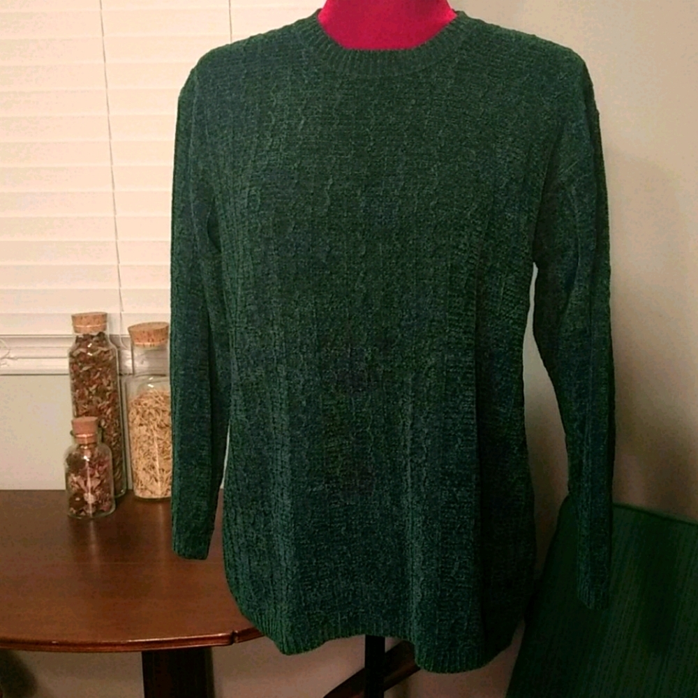 Vintage Northern Getaway Green Knitted Sweater